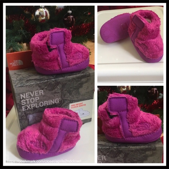 THE NORTH FACE COZY BABY BOOTIES SLIPPER BOOTS A3C - Picture 7 of 8